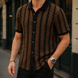 Orson Textured Polo Shirt - Brown