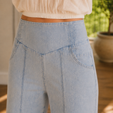 Meredith-Elise Curved Seam Pants - Lead Product Detail