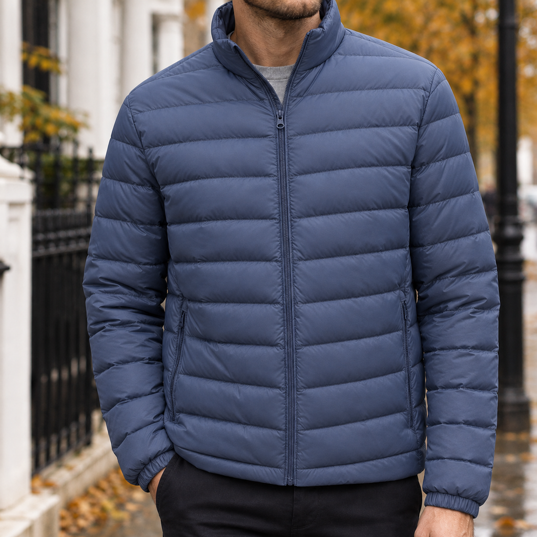 Jason-Grant Down Jacket - Fog Blue