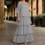 Madeleine-Jane Tiered Dress - Gray