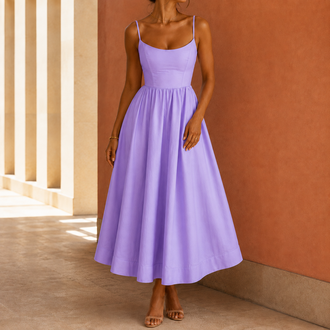Bianca-Jane Full Skirt Dress - Purple