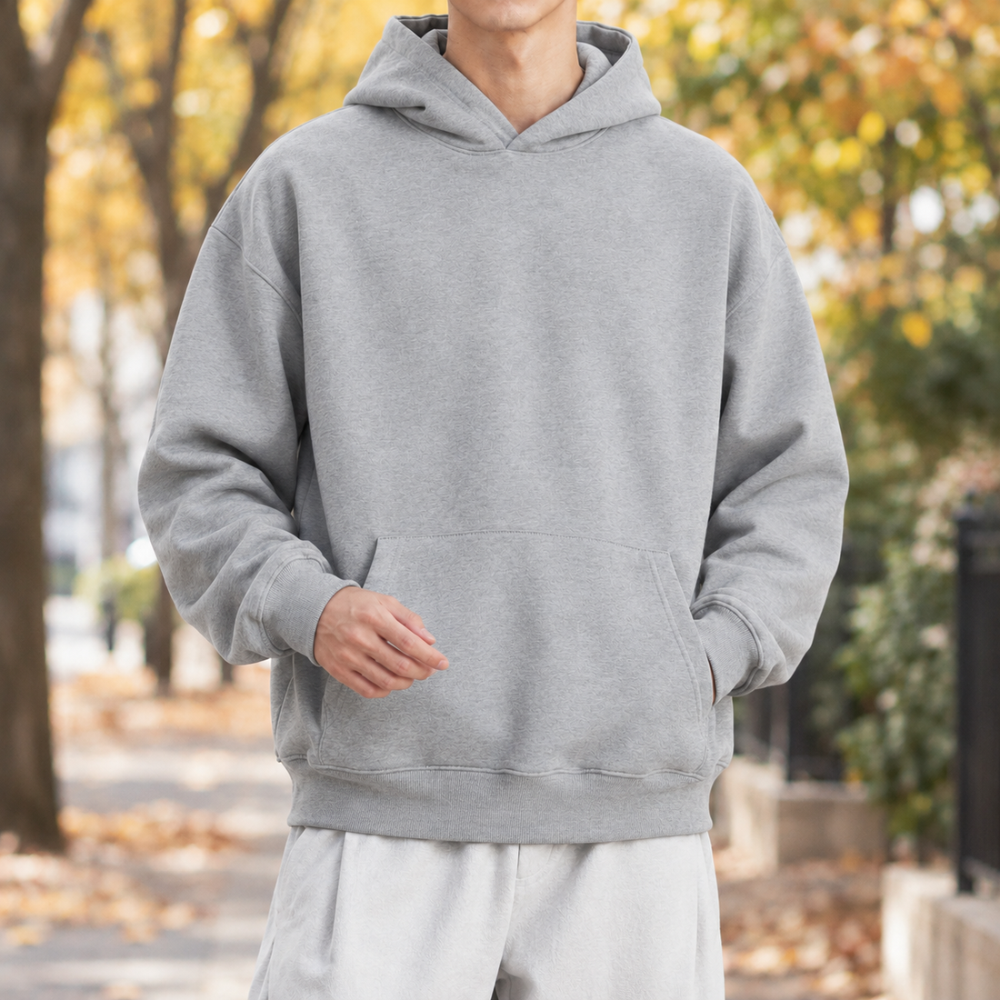 Harrison-Grey Heavyweight Hoodie - Heather Gray