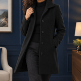 Colette-Eve Button Coat - Black