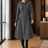 Jocasta-Jane Hooded Dress - Dark Gray