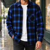 Rocco-York Plaid Overshirt - Blue