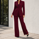 Nina Tailored Set - Burgundy