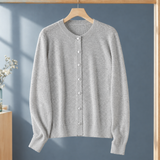 Cecily-Hope Shimmer Cardigan - Light Gray