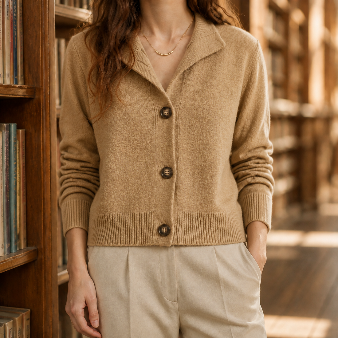 Estelle Cashmere Sweater - Camel