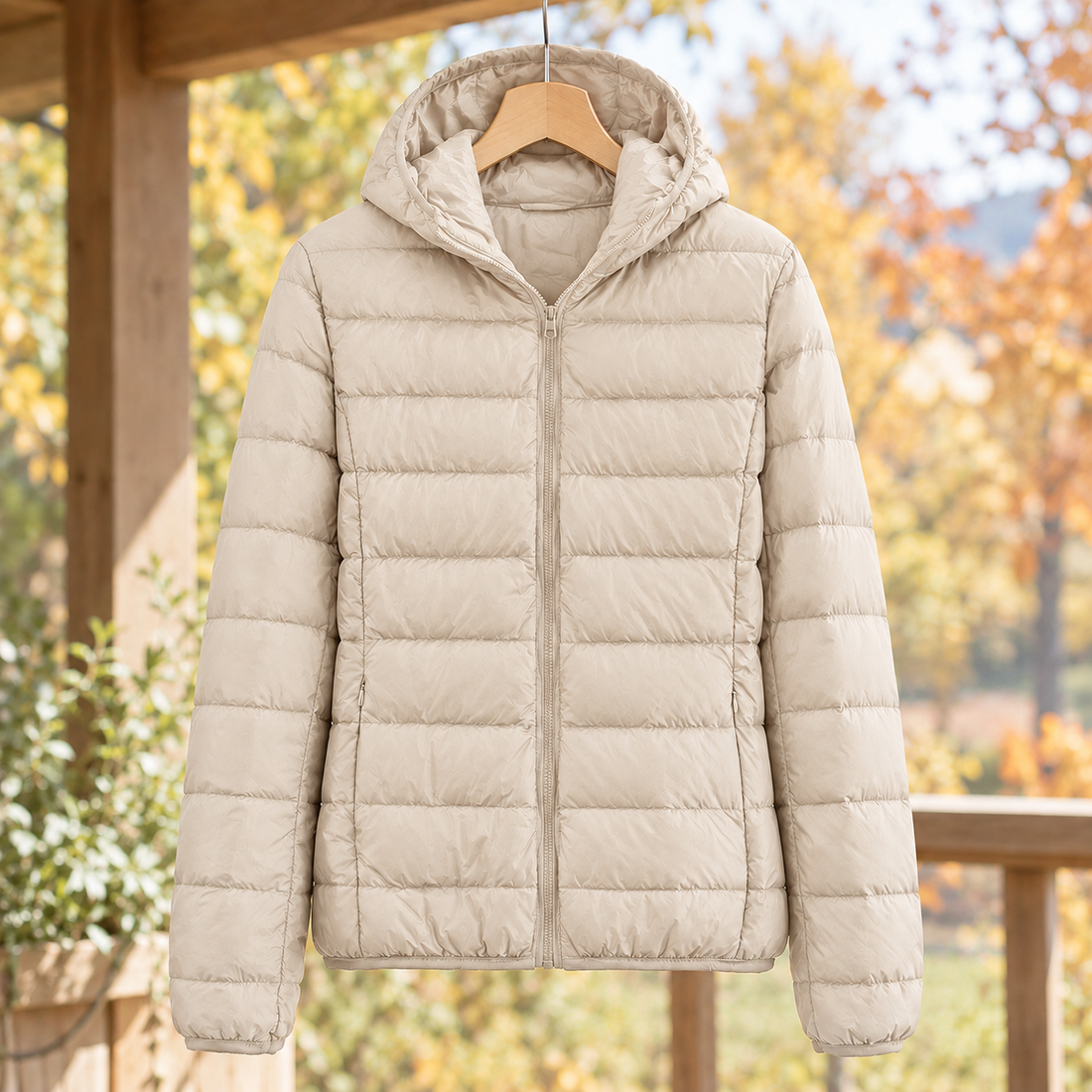Camille-Lane Hooded Jacket - Apricot