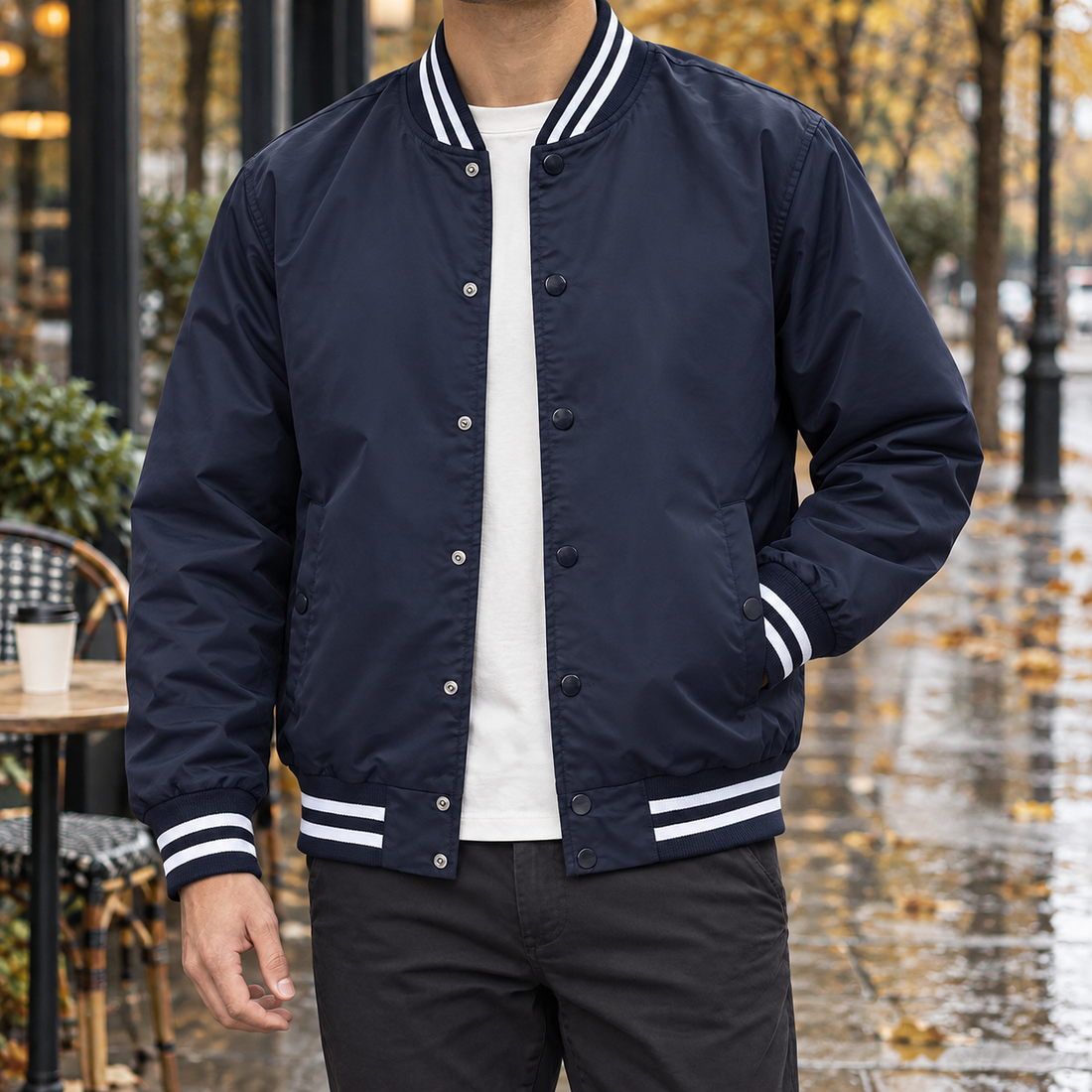 Cooper-Lane Varsity Jacket - Dark Blue