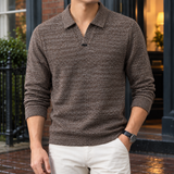 Edward Open Collar Sweater - Brown