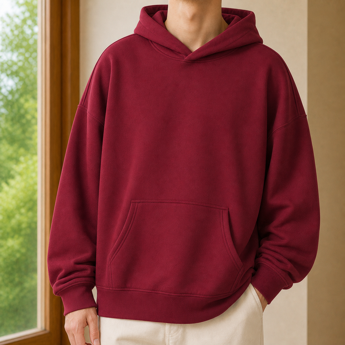 Maximus Relaxed Hoodie - Burgundy