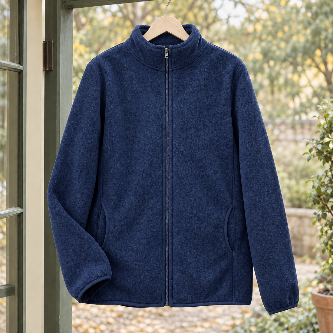 Brendan-Rhys Fleece Jacket - Navy Blue