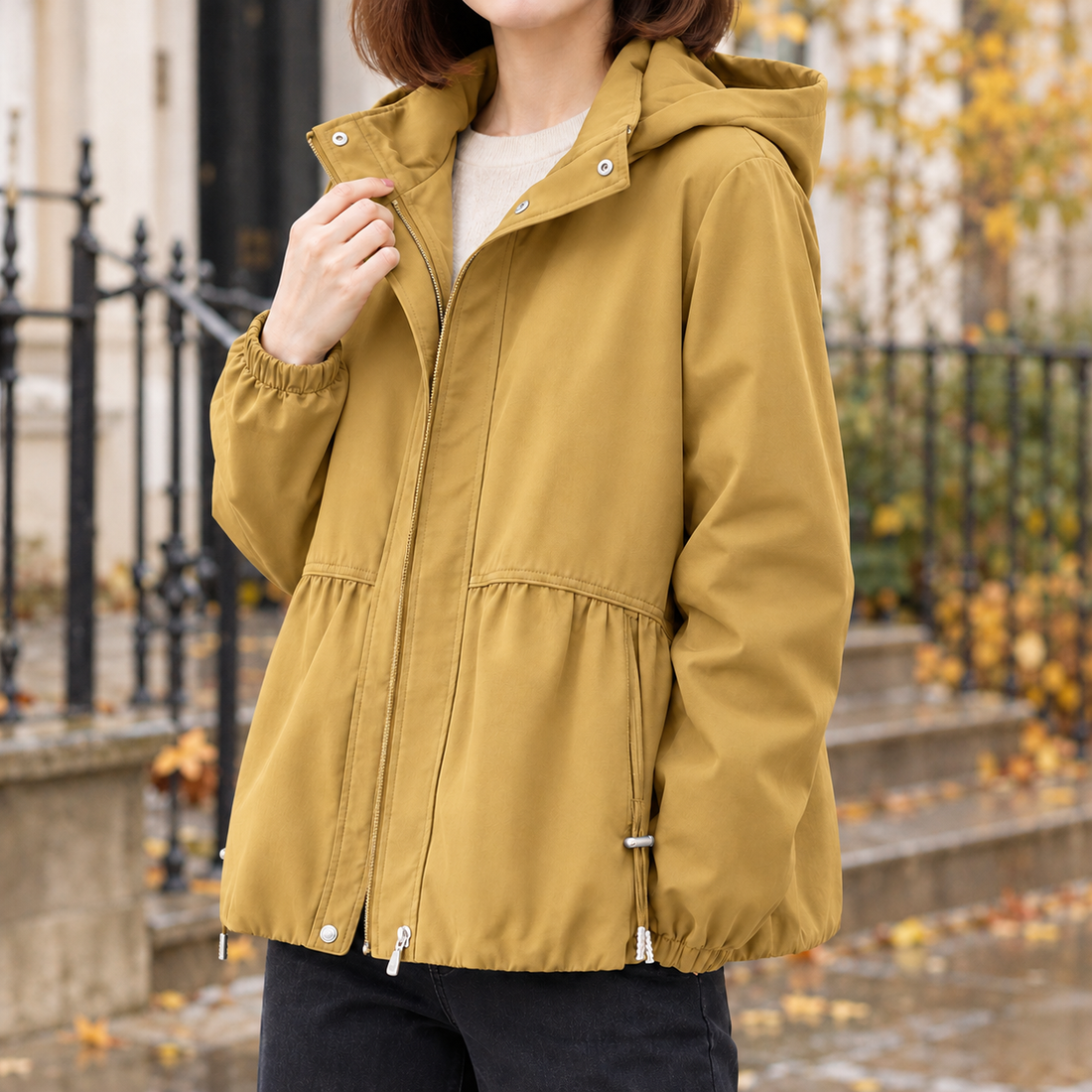 Tallulah-Elise Hooded Jacket - Yellow