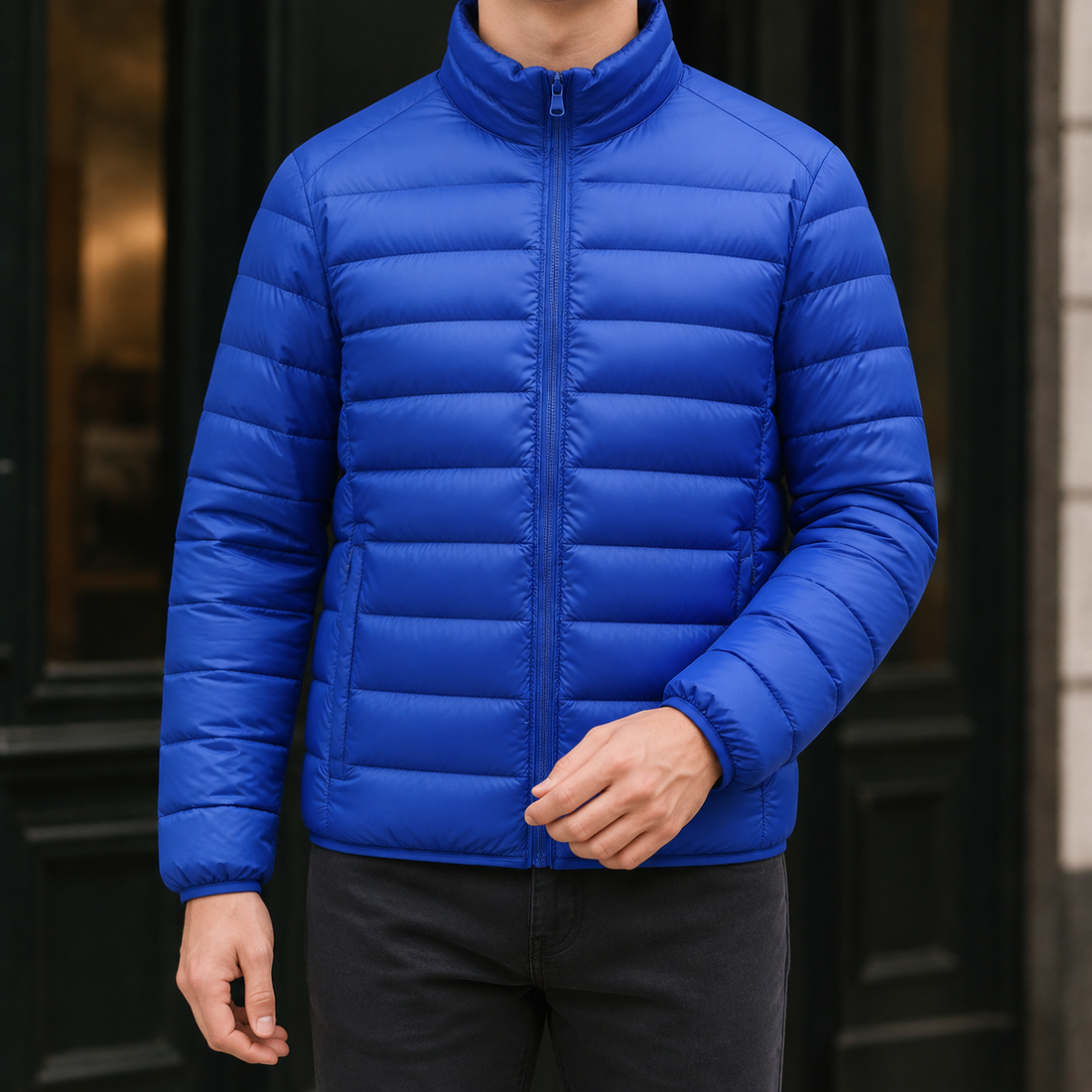 Idris-Grant Quilted Jacket - Blue