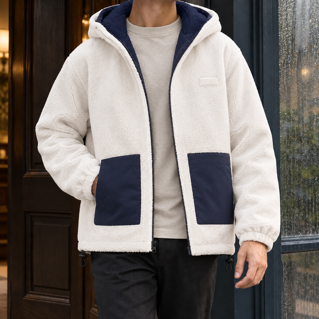 Edric-Scott Reversible Jacket - Navy Blue