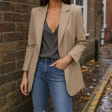 Marina-Lane Tailored Blazer - Khaki
