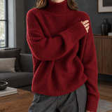 Esther Turtleneck Sweater - Red
