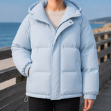 Darcy Hooded Puffer Jacket - Light Blue
