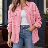 Marguerite-Kate Denim Overshirt - Pink