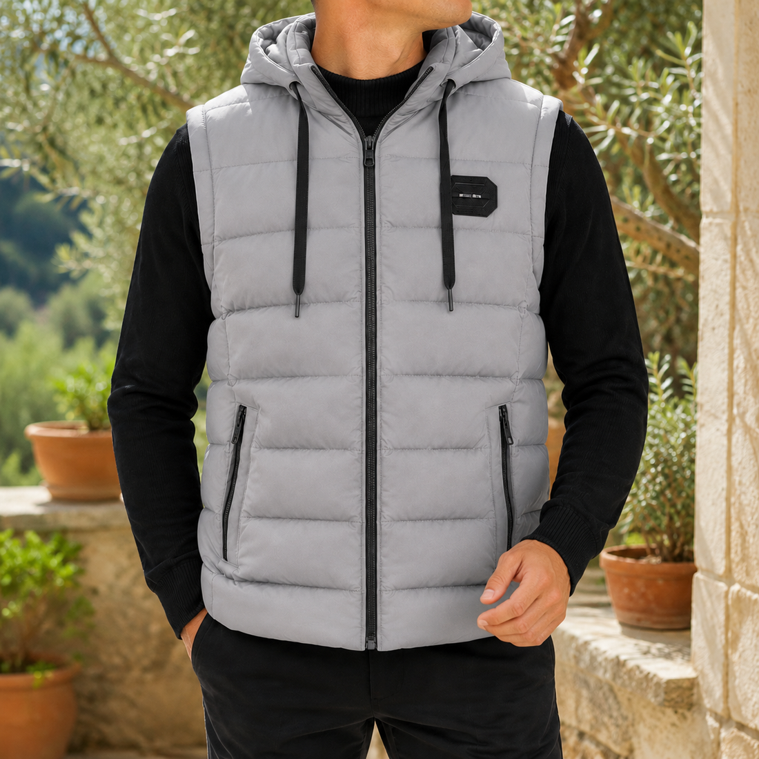 Octavian-Ellis Hooded Puffer Jacket - Gray
