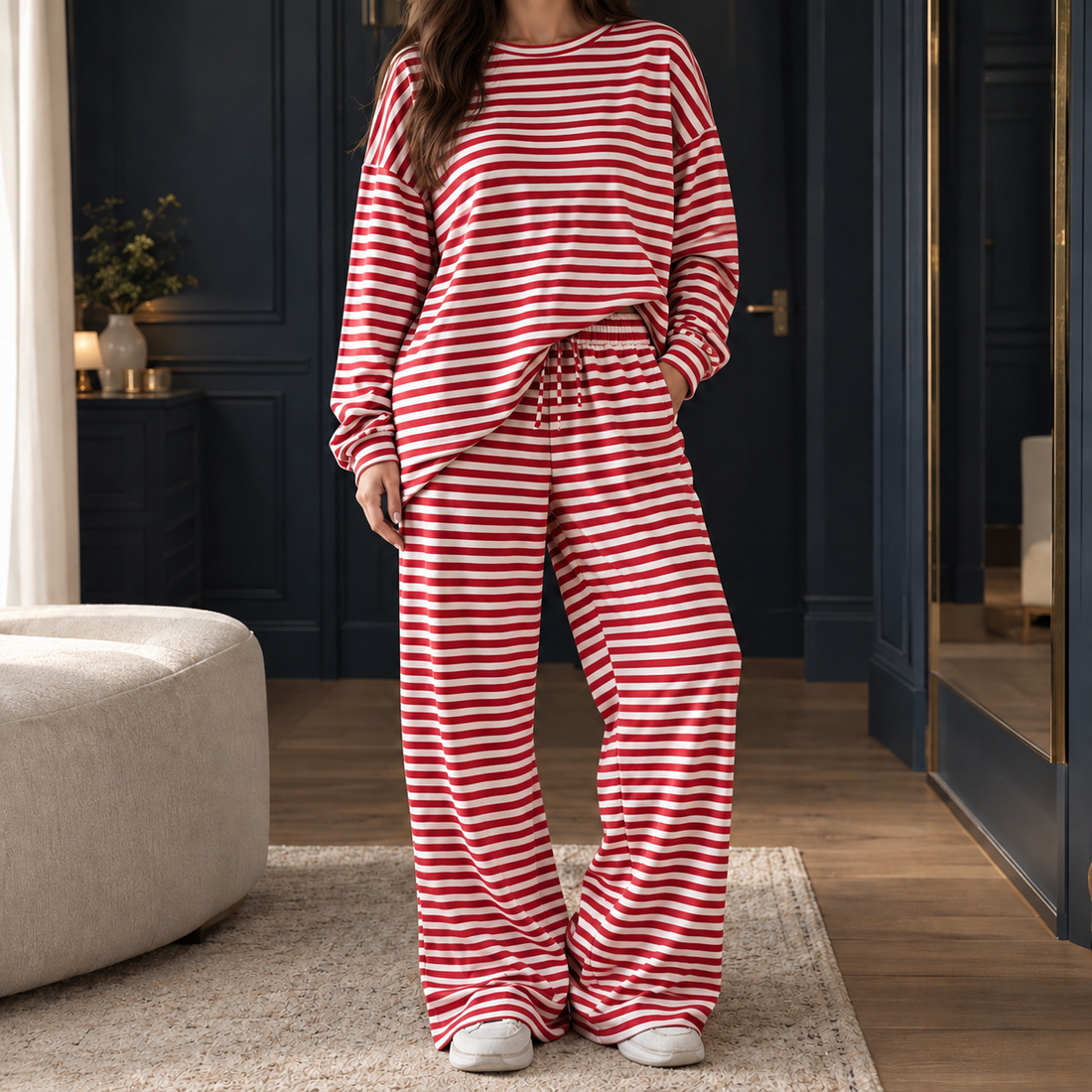 Rhea-Mae Relaxed Set - Red-ships Same Day