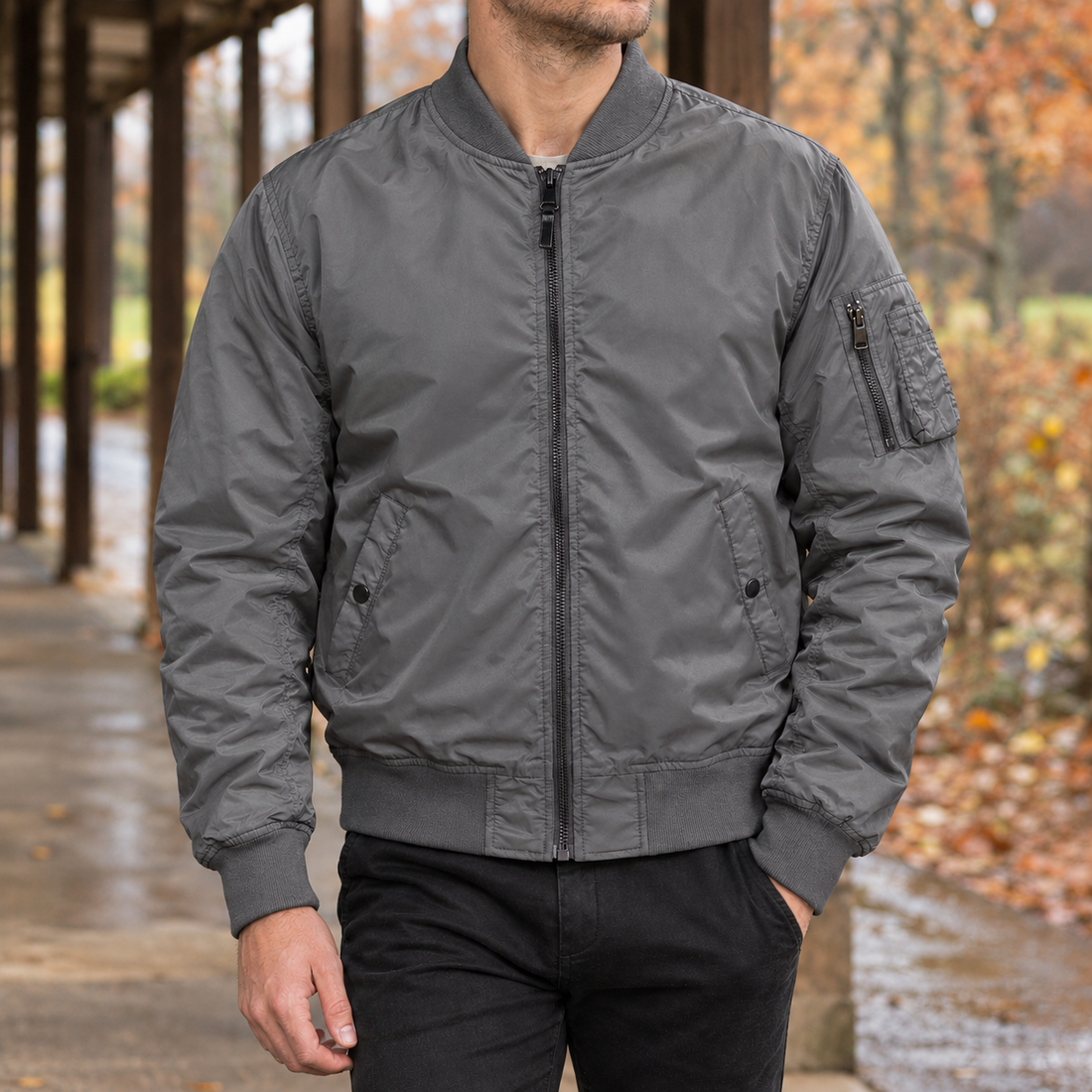 Hugh-Hayes MA1 Jacket - Gray