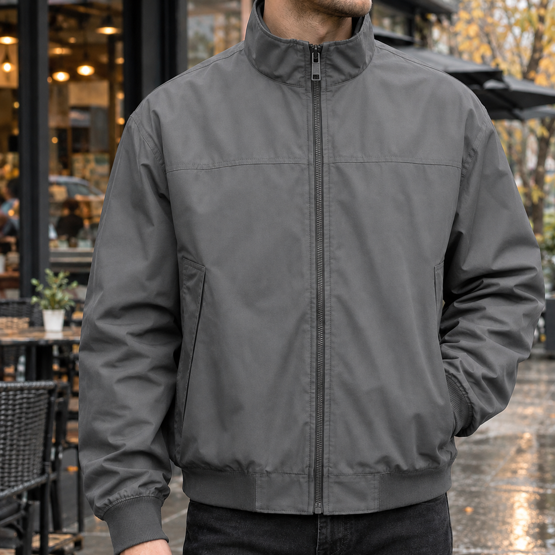 Hadrian-Ellis Flight Jacket - Gray