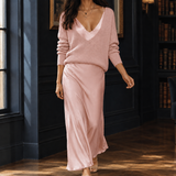 Adeline-Claire Layered Slip Dress - Pink