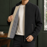 Theodric Stand Collar Jacket - Three Pockets Black