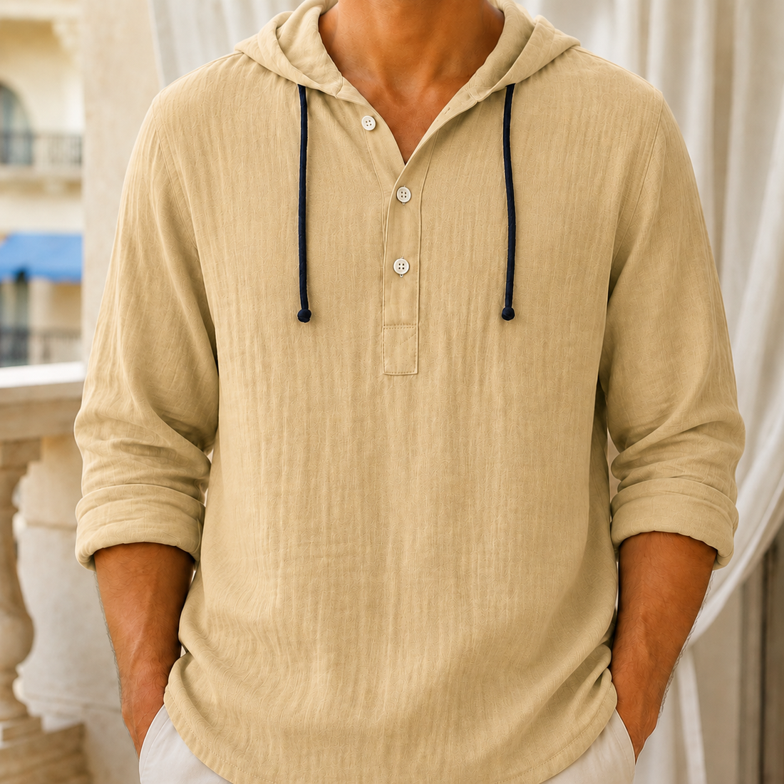 Clement Hooded Shirt - Sand