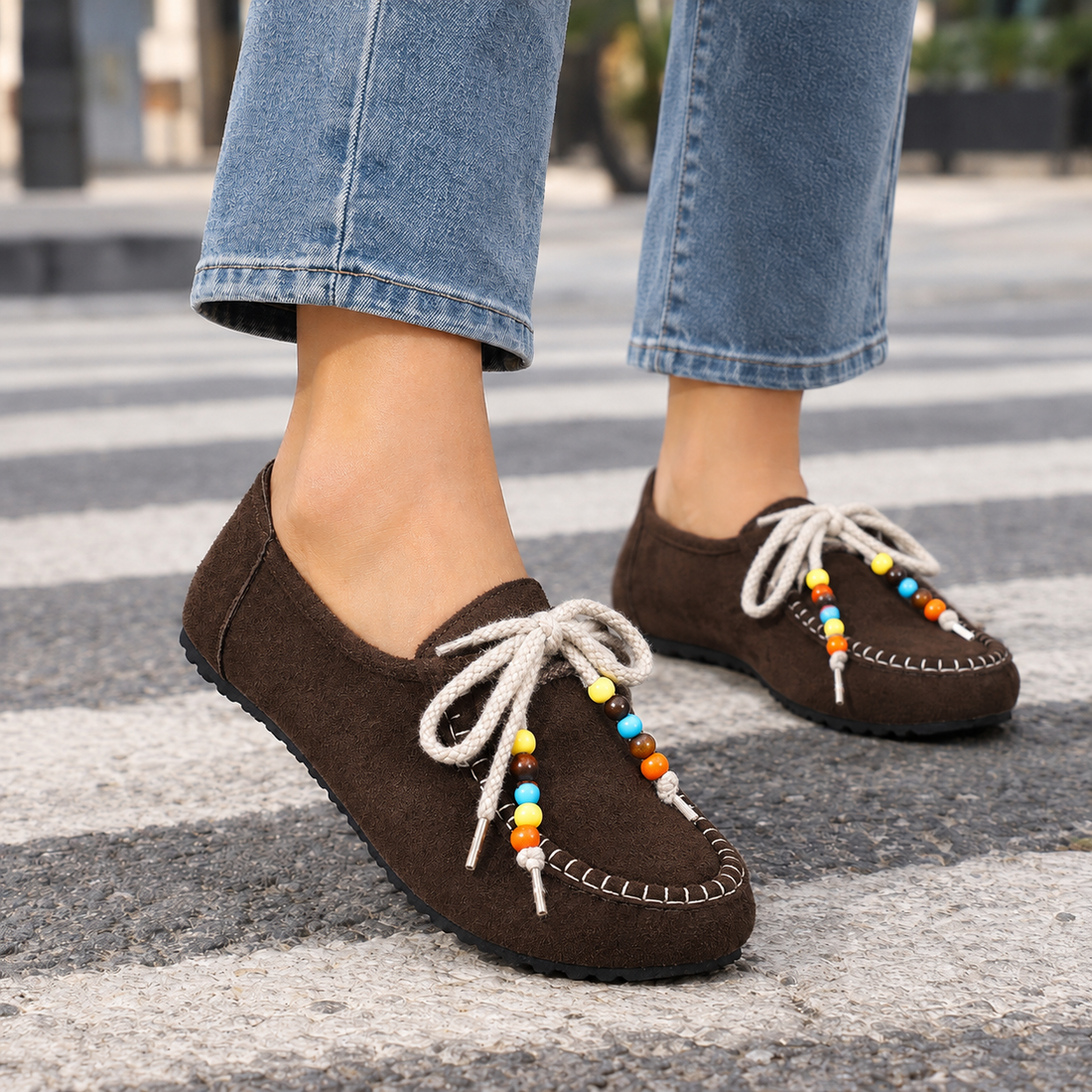 Molfetta-Capri Suede Moccasins - Brown