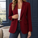 Eleanor-Grace Tailored Blazer - Wine Red