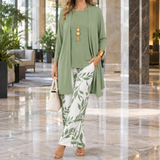 Ingrid-Belle Printed Set - Green & White
