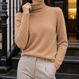 Arabelle-Claire Cashmere Turtleneck Sweater - Golden Camel