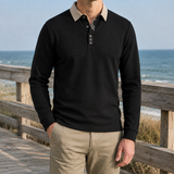 Gustav Polo Sweater - Black