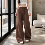 Tessa-Faye Wide Leg Pants - Coffee Brown