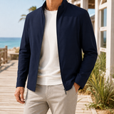 Rocco-Lane Stand Collar Jacket - Dark Blue