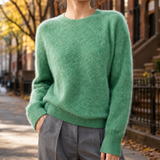 Olympia-Rae Cashmere Sweater - Bamboo Green