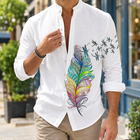 White Rainbow Feather Print