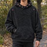 Adam-Dean Embroidered Hoodie - Black