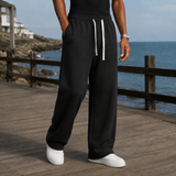 Theo Wide Leg Sweatpants - Black