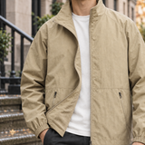 Oscar-Hayes Stand Collar Jacket - Khaki