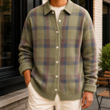 Marcel Plaid Cardigan - Green
