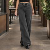 Sarah-Marie Wide Leg Jeans - Black
