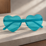 Clovis Heart Sunglasses - Lake Blue