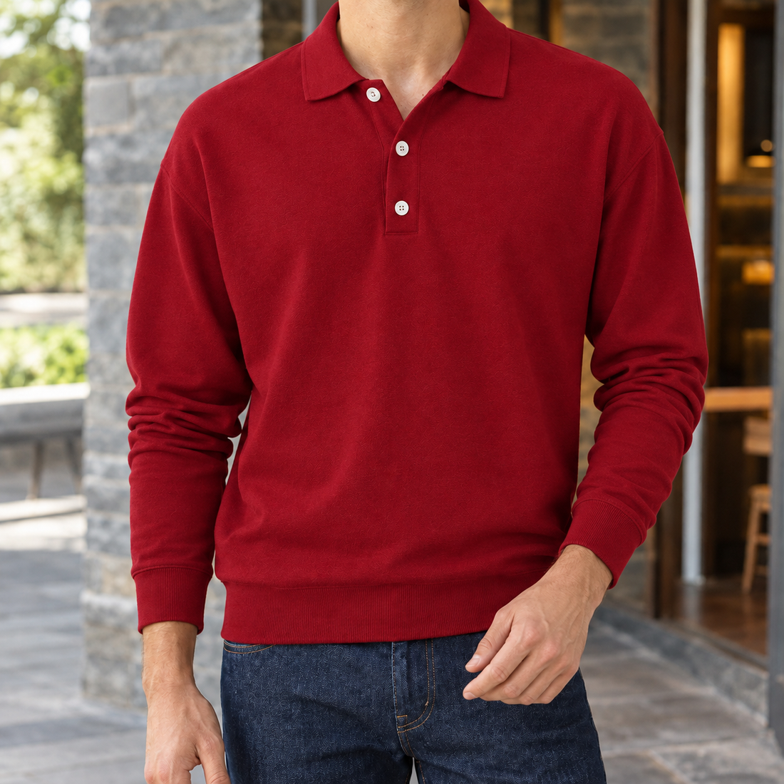 Bertrand-Reid Relaxed Polo - Red
