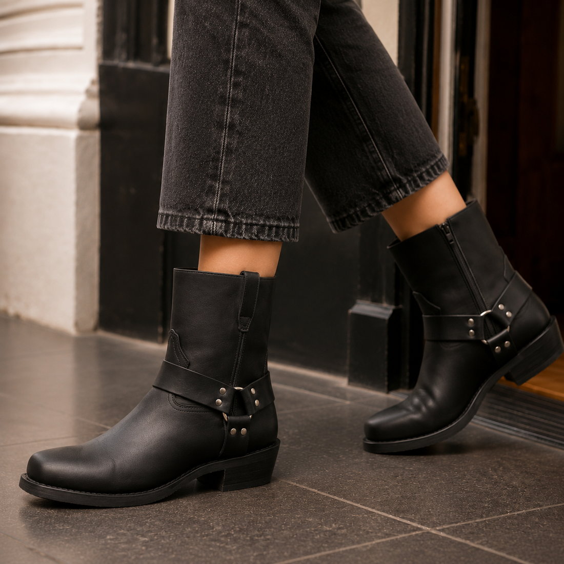 Zorzi Harness Boots - Black