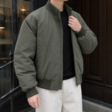 Vaughn-Wren Quilted Bomber Jacket - Green