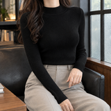 Violetta-Hope Ribbed Sweater - Black